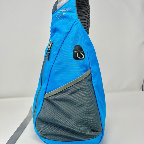 L.L.Bean Sling Crossbody Backpack Unisex Blue & Gray - Picture 2 of 11